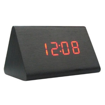JAM DIGITAL-JAM WEKER-DIGITAL WOOD CLOCK-BLACK